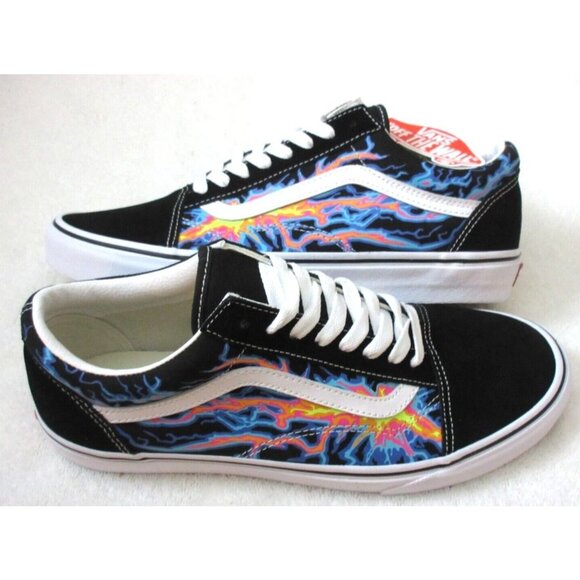Vans Men's Old Skool Electric Flame Glow In The Dark Skate shoes Sizes NIB - Picture 2 of 5